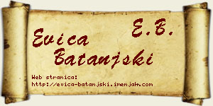 Evica Batanjski vizit kartica